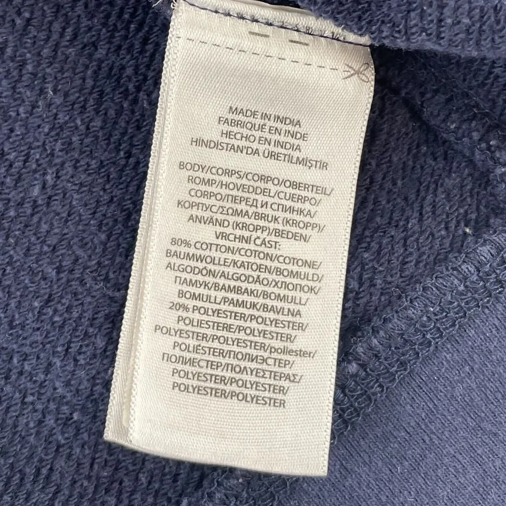 Polo Ralph‎ Lauren Hoodie Kids 6 Navy Blue Full Zip Pink Pony Long Sleeve Preppy
